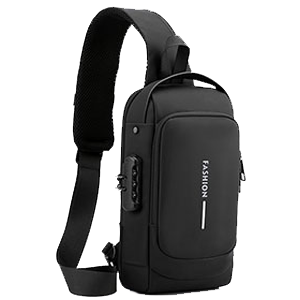 Bandolera Hombre Antirrobo Negra