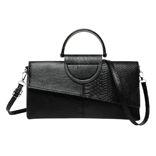 bolso negro mujer mano hombro